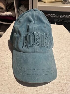 Victoria’s Secret PINK Teal/Turquoise Suede/Velvet Baseball Cap